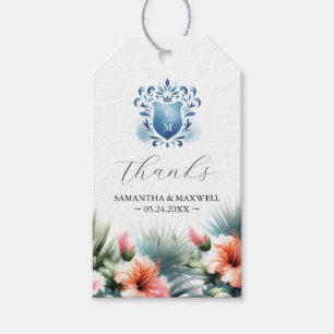 Gastgeschenk Hochzeit Tags Wasserfarben-Blume Geschenkanhänger