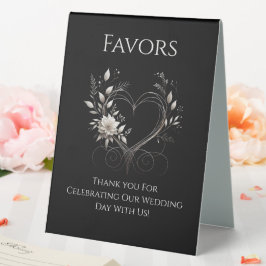 Gastgeschenk Hochzeit Unterzeichnen Moderne Blume  Tischaufsteller