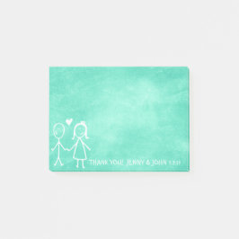 Gastgeschenk Hochzeit Vielen Dank an Chalkboard MI Post-it Klebezettel