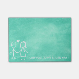 Gastgeschenk Hochzeit Vielen Dank an Chalkboard MI Post-it Klebezettel