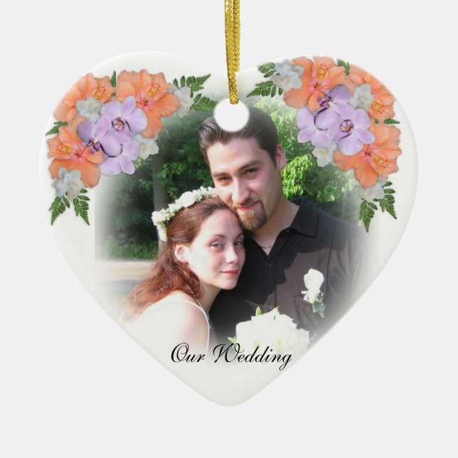 Gastgeschenk Hochzeit Vielen Dank Foto Ornament (Vorne)