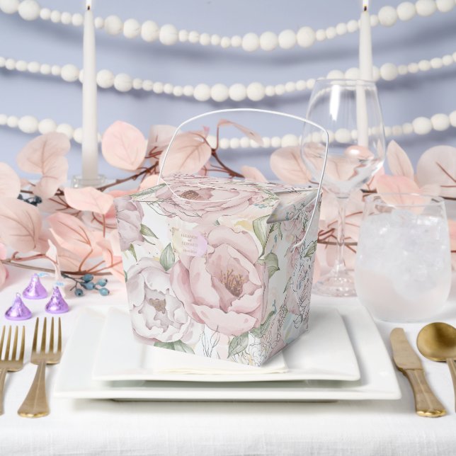 Gastgeschenk Hochzeit "Vintag Champagne Peony" Geschenkschachtel (Hochzeit)