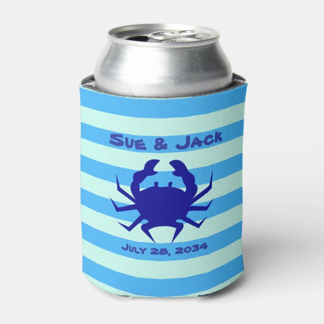 Gastgeschenk Hochzeit von Nautic Crab kann kühlen Dosenkühler (Kanne Vorderseite)