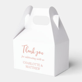 Gastgeschenk Hochzeit Weiß und leicht rosa Geschenkschachtel