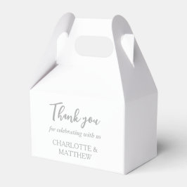 Gastgeschenk Hochzeit Weiß und Silber Geschenkschachtel