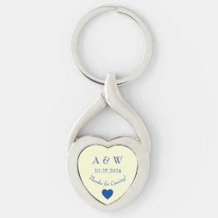 Gastgeschenk Hochzeit Yellow Danke für das kommend Schlüsselanhänger