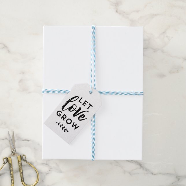Gastgeschenk Hochzeit | Zunahme der Liebe Gelassen Geschenkanhänger (Mit Garn)