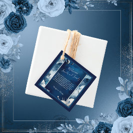 Gastgeschenk Hochzeiten für blaue und weiße Küsten Geschenkanhänger