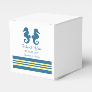 Gastgeschenk Hochzeiten für blaugelbes nautisches  Geschenkschachtel