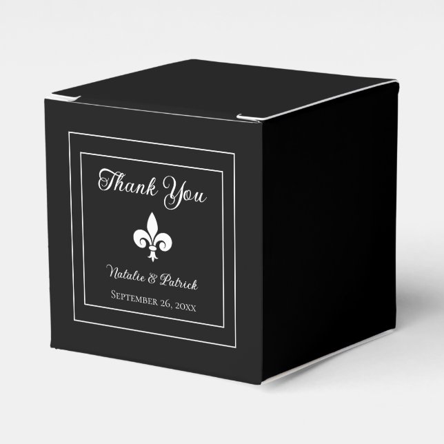 Gastgeschenk Hochzeiten für die schwarze Lilie Geschenkschachtel (Vorderseite)