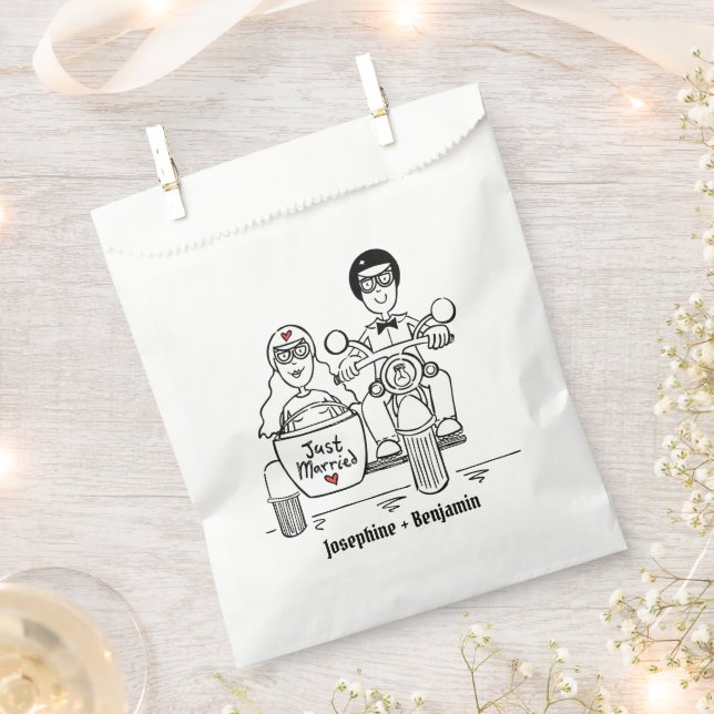 Gastgeschenk Hochzeiten für personalisierte Motorr Geschenktütchen (Ausgeschnitten)