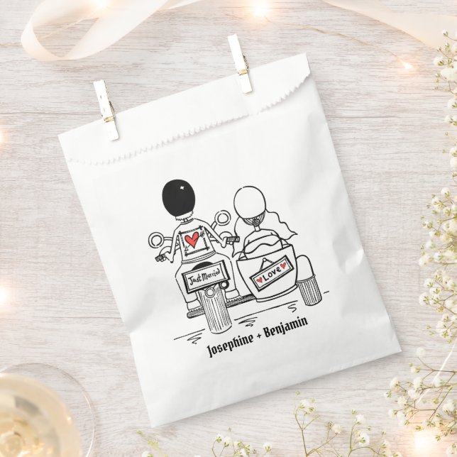 Gastgeschenk Hochzeiten für personalisierte Motorr Geschenktütchen (Ausgeschnitten)