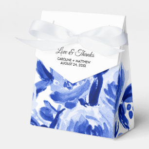 Gastgeschenk Hochzeiten für Royal Blue Watercolor Geschenkschachtel