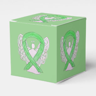 Gastgeschenk "Lime Green Awareness Ribbon Angel" Geschenkschachtel