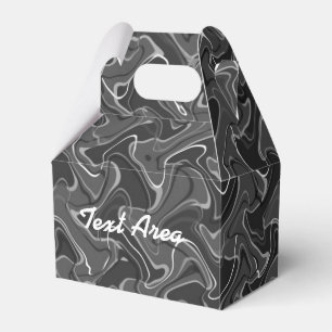 Gastgeschenk mit Abstraktem Rauch in Grau und Schw Geschenkschachtel