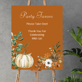 Gastgeschenk Nimm einen Fall Pumpkin Rustikale Flo Poster