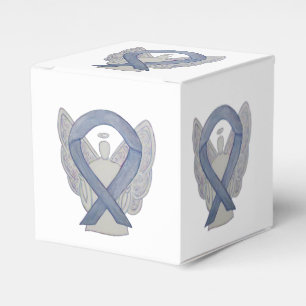 Gastgeschenk "Silver Awareness Ribbon Angel" Geschenkschachtel