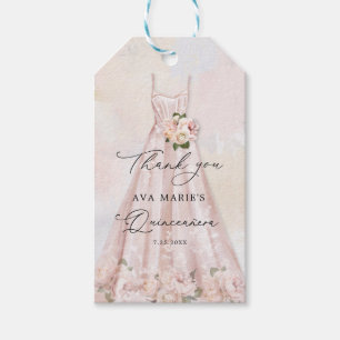 Gastgeschenk-Tags in Rosa-Flora Geschenkanhänger