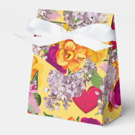Gastgeschenk "viktorianische Herzen und Blume" Geschenkschachtel