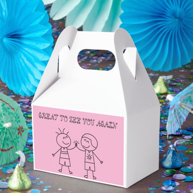 Gastgeschenk zum ersten Mal zum Geburtstag pink Geschenkschachtel (Party)