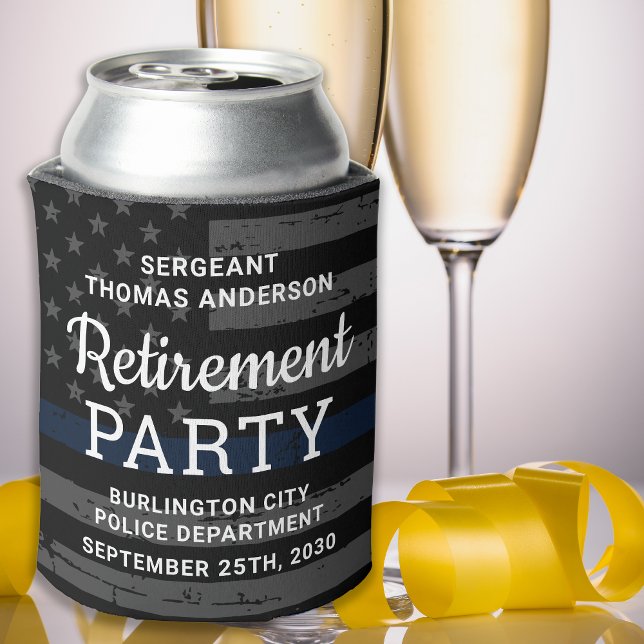 Gastgeschenke für die Polizeieinweisung: Thin Blue Dosenkühler (Von Creator hochgeladen)