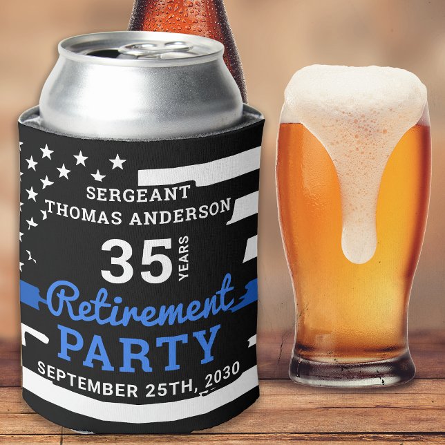 Gastgeschenke für die Polizeieinweisung: Thin Blue Dosenkühler (Von Creator hochgeladen)