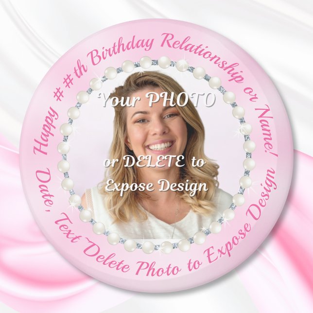 Gastgeschenke für Erwachsene oder Kinder oder kauf Magnet (30th birthday party favors. Personalized photo favors. Bulk party favors for adults. Pink favors.)