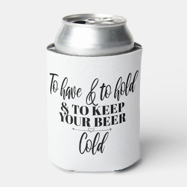 Gastgeschenke Hochzeiten, Biercoozies, Geschenke f Dosenkühler (Kanne Vorderseite)