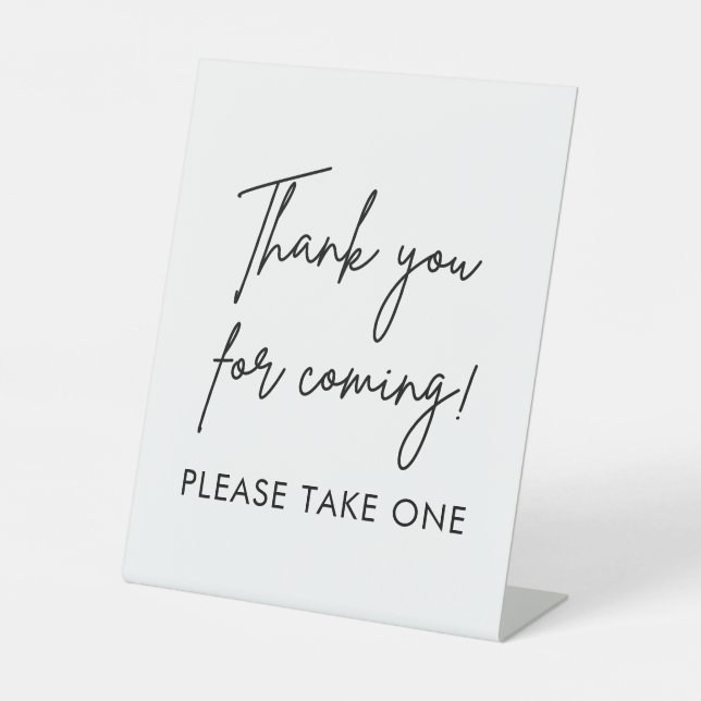 Gastgeschenke Hochzeiten Bitte nehmen Sie eine Sockelschild (Vorderseite)