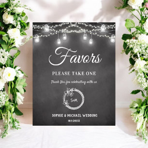 Gastgeschenke Hochzeiten Black Wedding Sign Poster