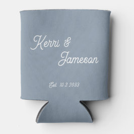 Gastgeschenke Hochzeiten Dusty Blue Minimalistisch Dosenkühler