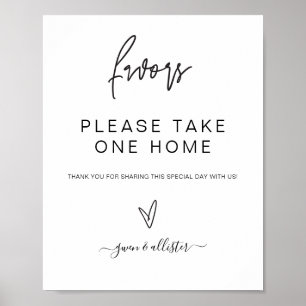 Gastgeschenke Hochzeiten Empfang-Plakat signieren Poster
