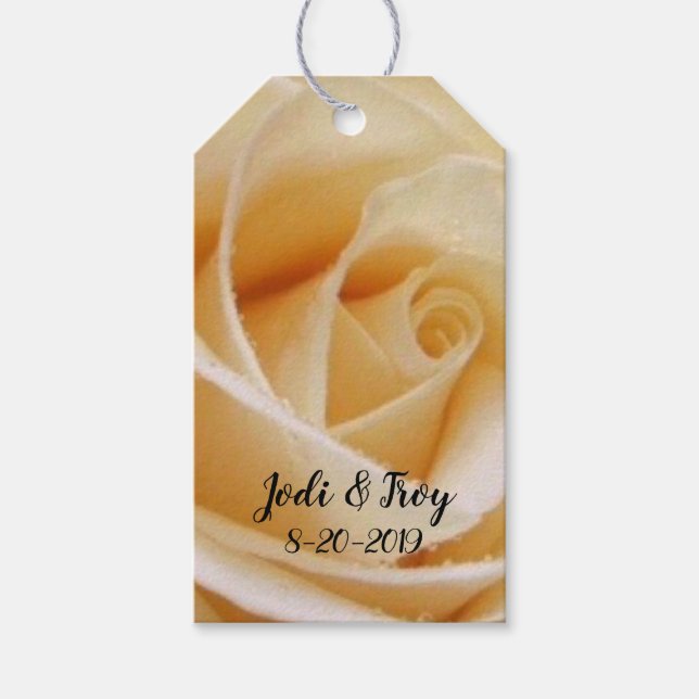 Gastgeschenke Hochzeiten für Gelbe Rose Geschenkanhänger (Vorderseite)