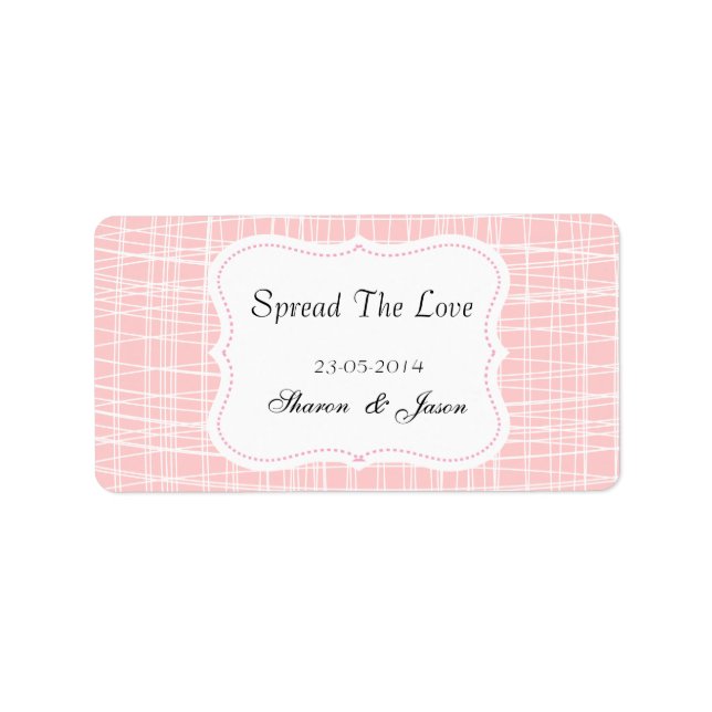Gastgeschenke Hochzeiten Jam Jar Labels verbreiten Adressaufkleber (Vorne)