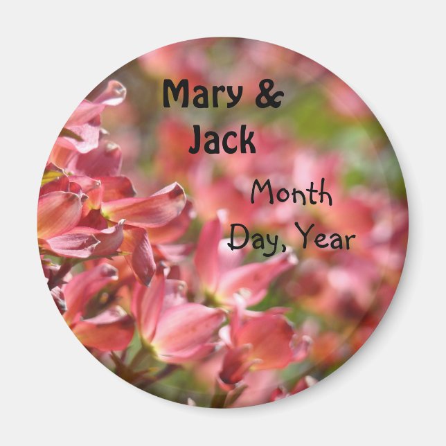 Gastgeschenke Hochzeiten Magnete Floral Bridal Set Magnet (Vorne)