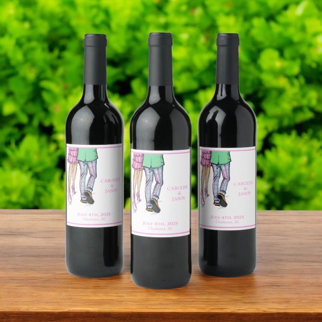 Gastgeschenke Hochzeiten mit Modemanschluss Weinetikett (Von Creator hochgeladen)