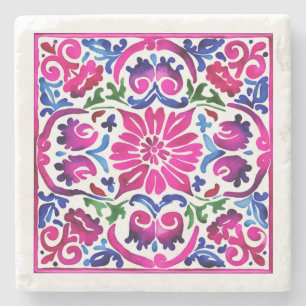 Gastgeschenke Hochzeiten Rosa blaue mexikanische T Steinuntersetzer