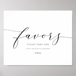 Gastgeschenke Hochzeiten Signieren Elegante Luxuss Poster