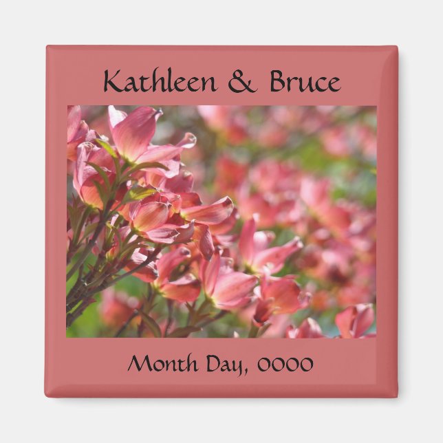 Gastgeschenke Hochzeiten Speichern Sie die Datumsm Magnet (Vorne)