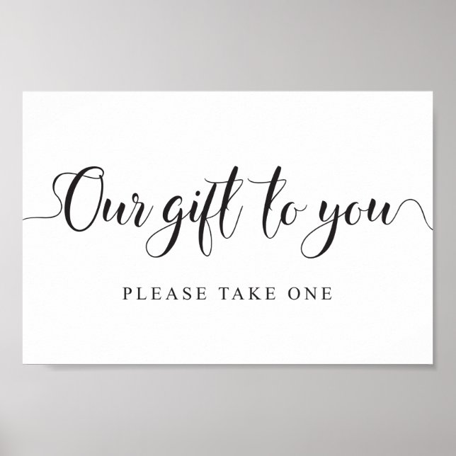 Gastgeschenke Hochzeiten Unterschreiben. Unser Ges Poster (Vorne)