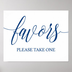 Gastgeschenke Hochzeiten unterzeichnen Blaukalligr Poster