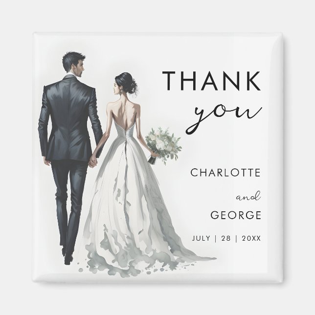 Gastgeschenke Hochzeiten zur Darstellung von Braut Magnet (Vorne)