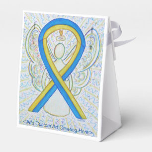Gastgeschenke mit blauer und gelber Aufklärung Geschenkschachtel