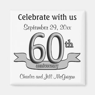 Gastgeschenke zum 60. Jubiläum Save the Date Magnet
