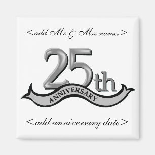 Gastgeschenken zum 25. Jahrestag Magnet