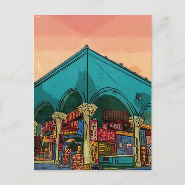 Gasthaus - Venedig Beach California Postkarte (Vorderseite)