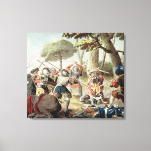 Gaston de Foix (1488-1512) getötet am Kampf von Leinwanddruck