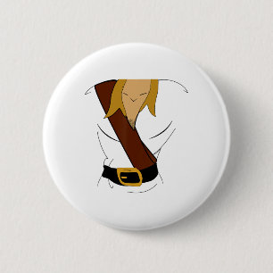 Gaston Halloween Kostümspass Button