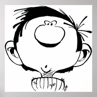 Gaston Lagaffe Guust Flater Gomer Goof von Seppe M Poster