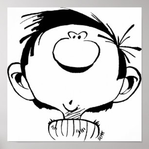 Gaston Lagaffe Guust Flater Gomer Goof von Seppe M Poster